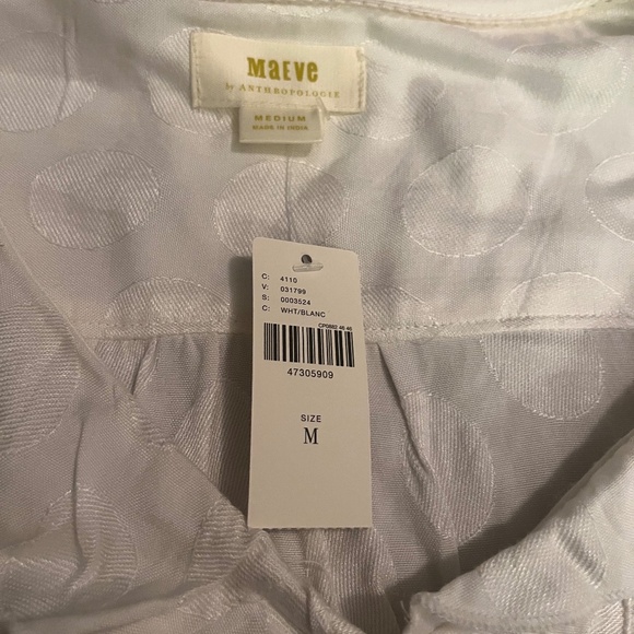 Anthropologie Maeve Jojo Ruffle Button Up Top - Picture 6 of 8